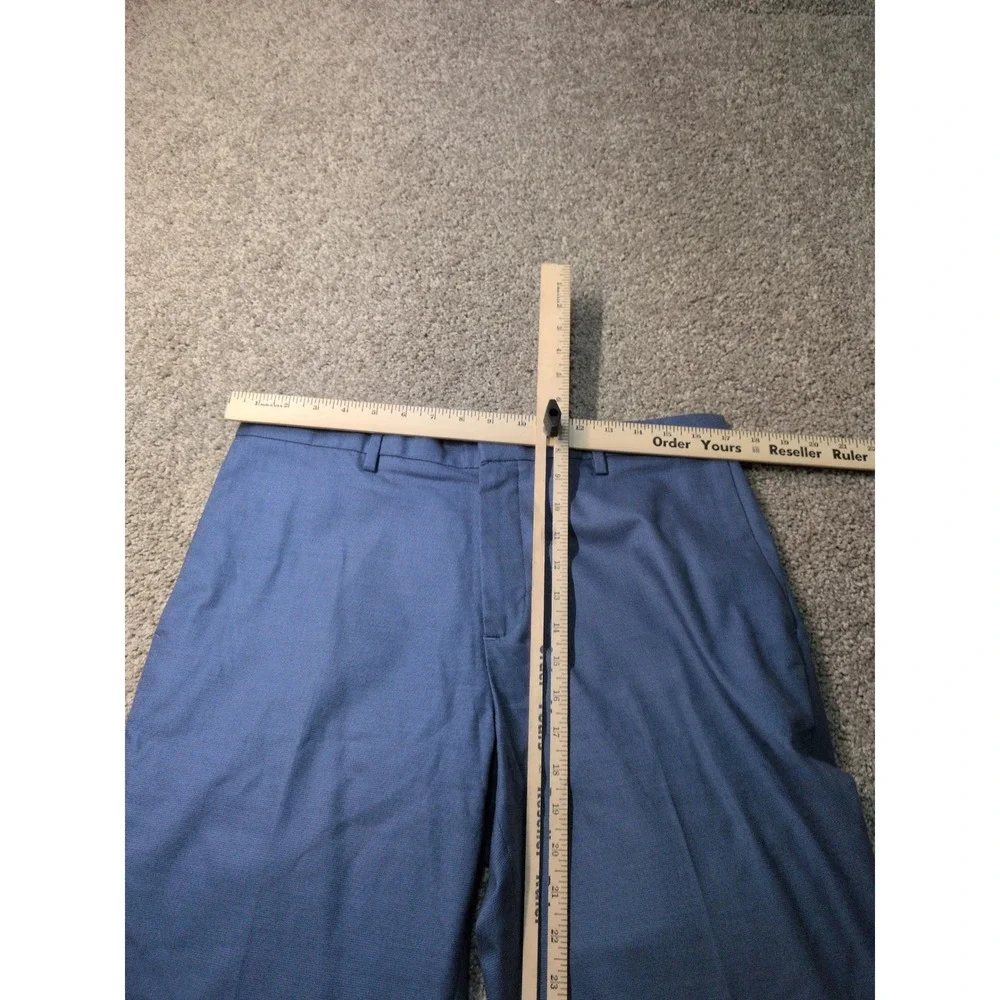 Banana Republic Slim‎ Fit Blue Micro Pattern Dress Pants Mens 33x32 Trousers